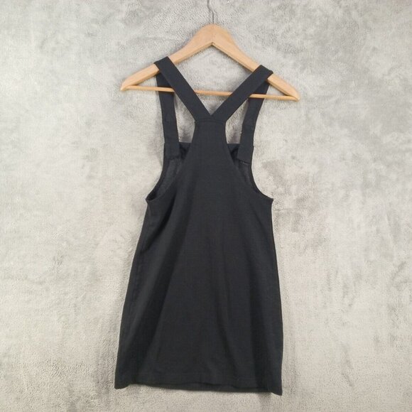 Vintage CRISTINA Jumper Dress SMALL(4-6) Black Knit Pullover W/ Chest Pocket - Picture 6 of 10